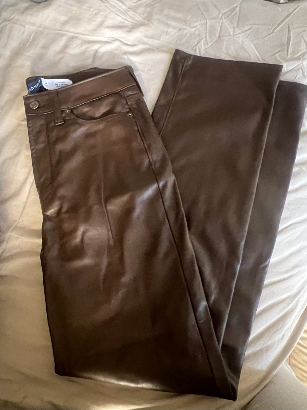 Old Navy Women’s Dark Brown Faux Leather Pants
